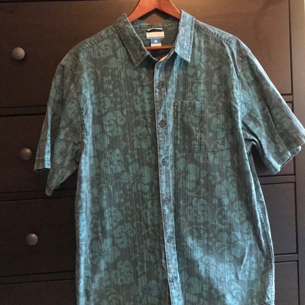 Columbia Tropic Flower Print Button Down - Size XL